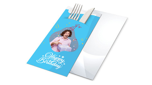 Personalized Cutlery Holders for Birthday Party with Napkins | Silverset