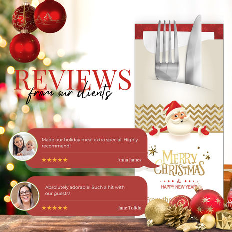 Bespoke Cutlery Pouches with Napkins: A Personalized Touch for Your Christmas Celebration