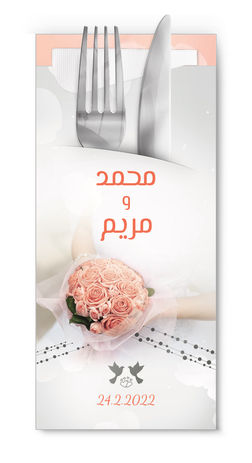 Personalized Cutlery Holders for Wedding Party with Napkins | Silverset