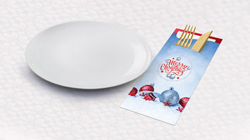 Personalized Cutlery Holders for Christmas Party with Napkins | Silverset