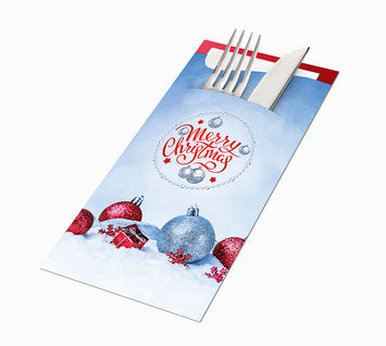 Personalized Cutlery Holders for Christmas Party with Napkins | Silverset