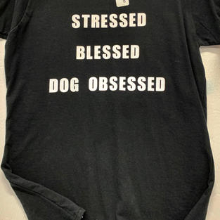 Stressed Blessed Dog Obsessed - Tshirt - Black XL