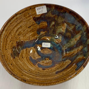 Pottery Bowl #105 - TOP VIEW