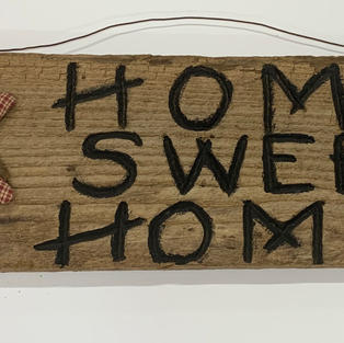Home Sweet Home with Star - Hanging Sign (7x30)