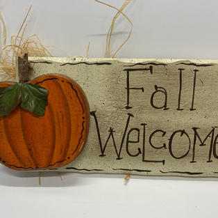 Fall Welcome Hanging Sign