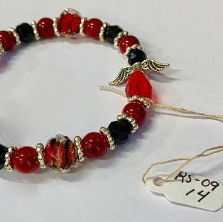 Angel Bracelet - Red / Black / Tiger Bead