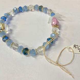 Angel Bracelet - Light Blue / Crystal / Silver