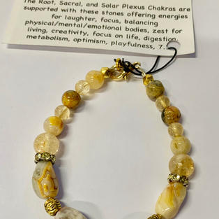 Chakra Bracelet - Crazy Lace Agate