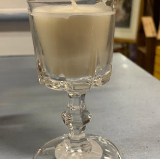 Mini Glass Soy Candle - Unscented - 1 oz