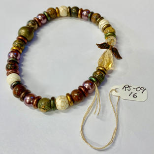 Angel Bracelet - Green / Brown / Mottled White