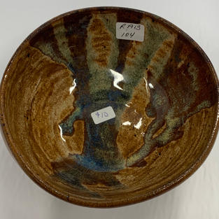 Pottery Bowl #104 - TOP VIEW