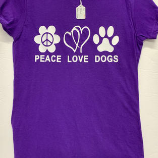 Peace Love Dogs - Tshirt - Purple M