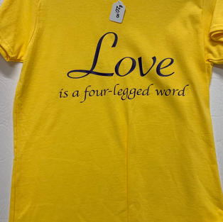 Love Is A Four-Legged Word - Tshirt - Yellow M