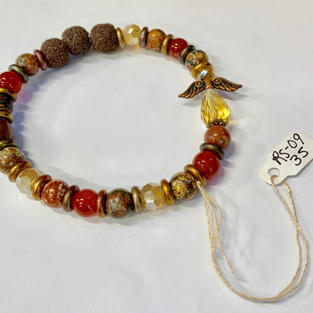 Angel Bracelet - Brown / Orange / Crystal