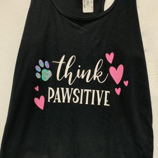 Think Pawsitively - Tank Top - Black L