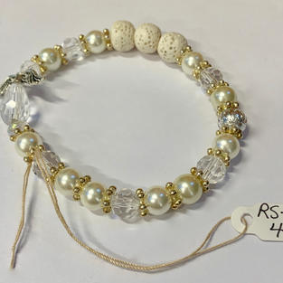 Angel Bracelet - Crystal / Pearl / Lava Bead