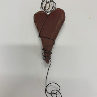 Red Heart with Wire