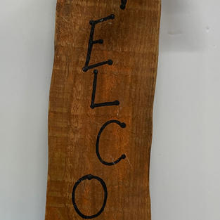 1 Tall Skinny Pumpkin "Welcome", 12"