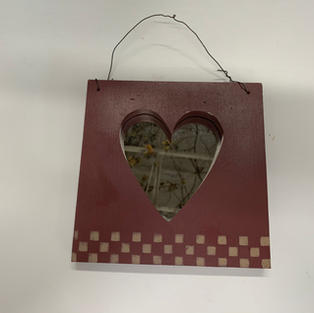 Red Heart Mirror