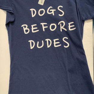 Dogs Before Dudes - Tshirt - Dark Blue L
