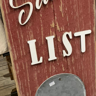 Santa List with Bucket - 12x30