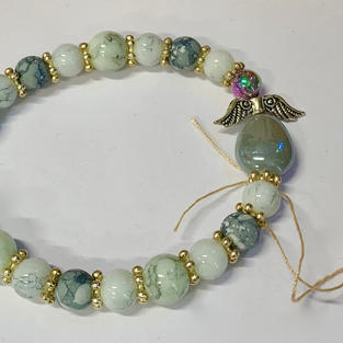 Angel Bracelet - Mottled White / Grey / Silver
