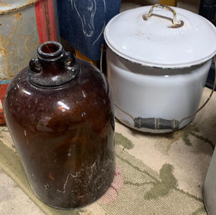 Chamber Pot and Brown Jug