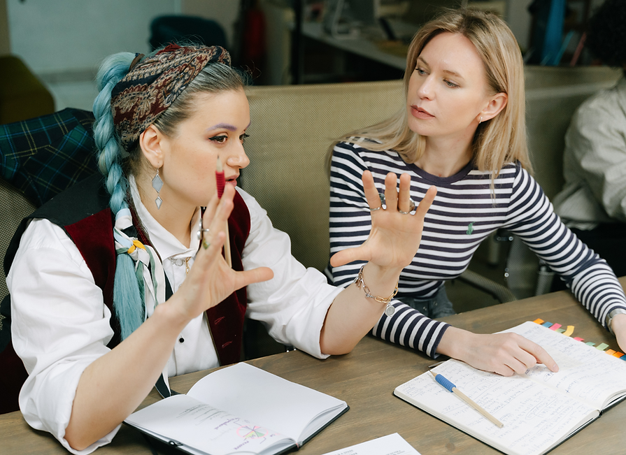 women small business owner discussing ideas.png
