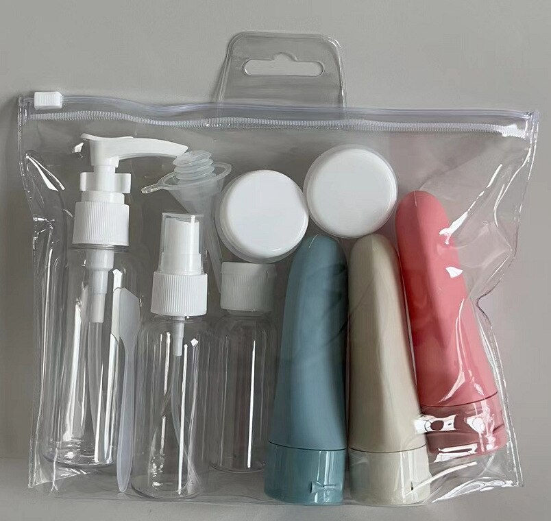 Miniatura: 11pcs Travel Bottles Set With Storage Bag Travel Size Empty Liquid Cream Lotion 