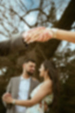 Couple elegantly embracing each other 