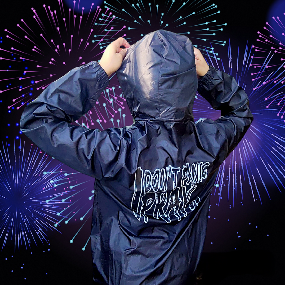 Thumbnail: Black Prayer Warrior lightweight windbreaker