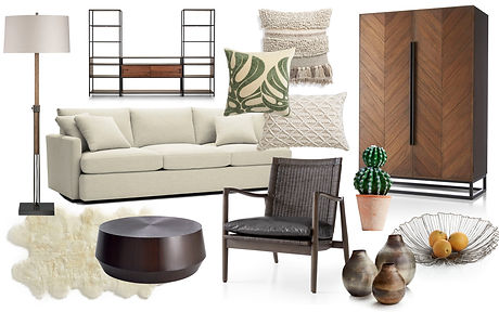Interior design collage. Mood board inte