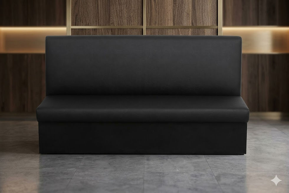 サムネイル： 2人掛けベンチソファ ― 洗練された黒が彩る至福のひとときSD443