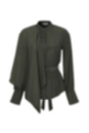 Asymmetrical Blouse W/ Cape Sleeves