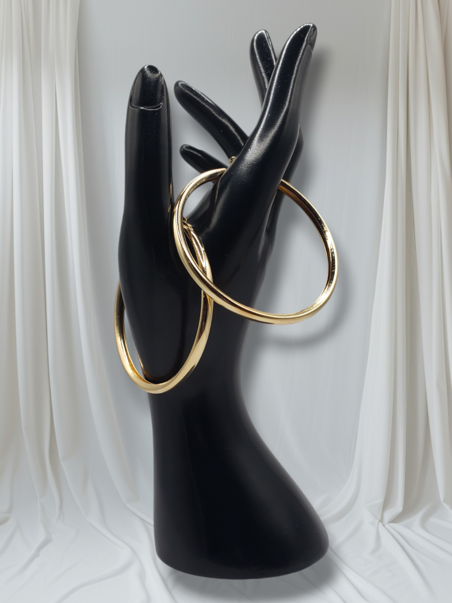 Hollow Gold Tone Hoops