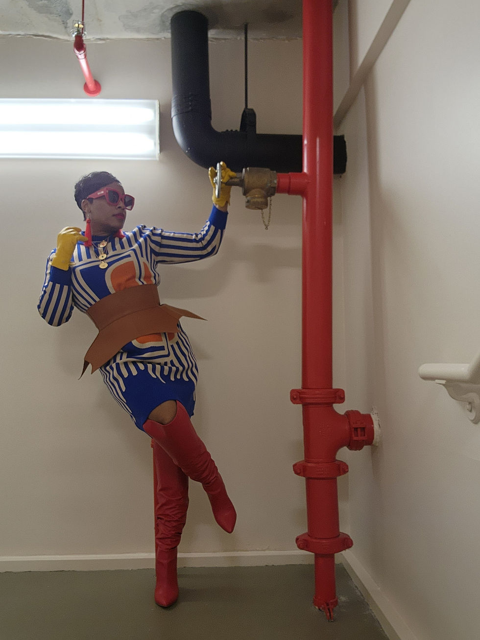 Thumbnail: Geometric Sweater Dress