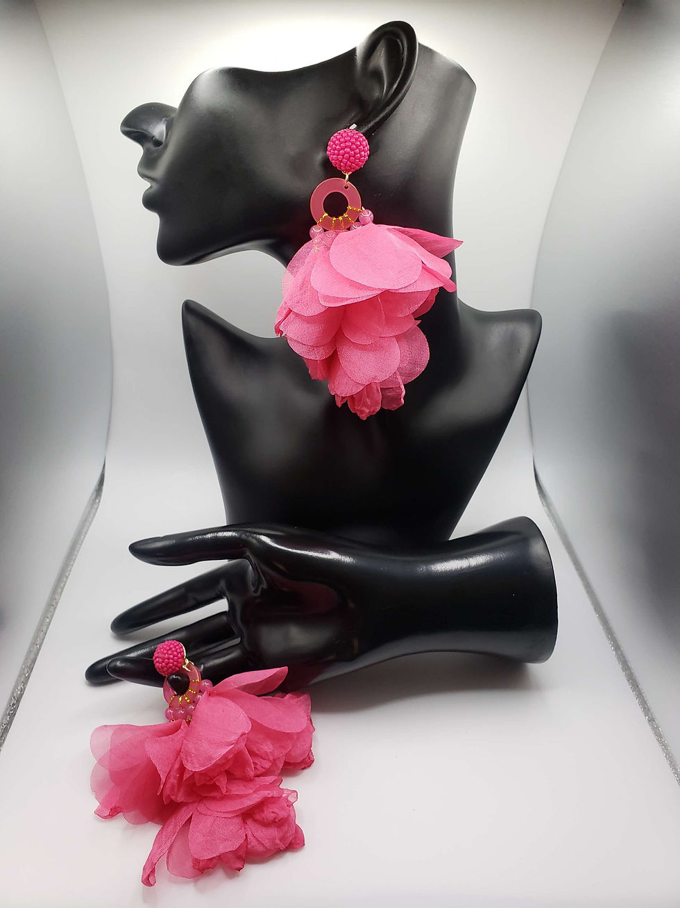 Thumbnail: Blossom Tassle Earrings - Pink