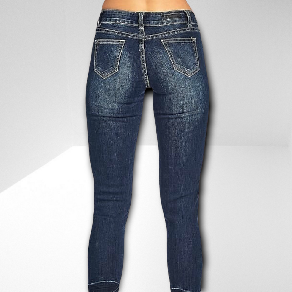 Thumbnail: Destroyed Skinny Jean - Dark Blue