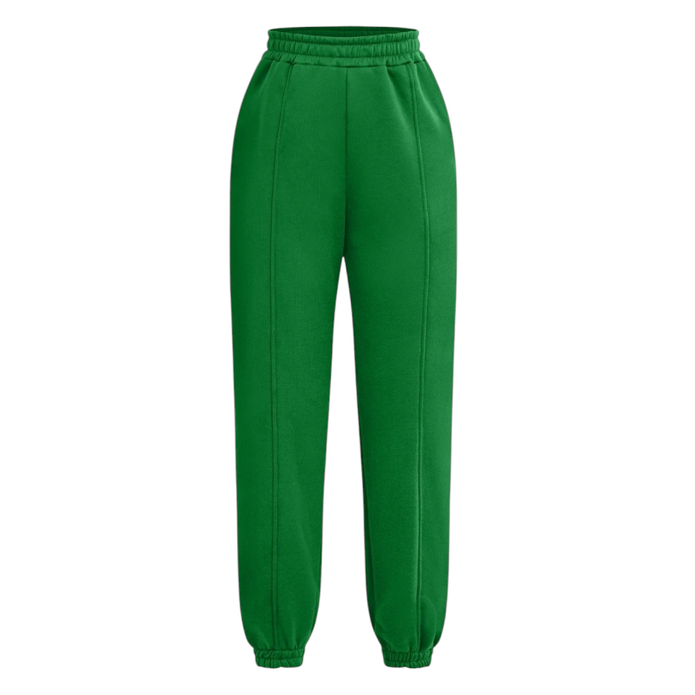 Thumbnail: Solid Hooded Cut Out Sweatshirt And Elastic Pants Set