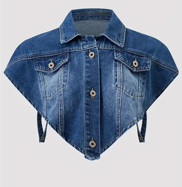 Indigo Denim Crop Vest