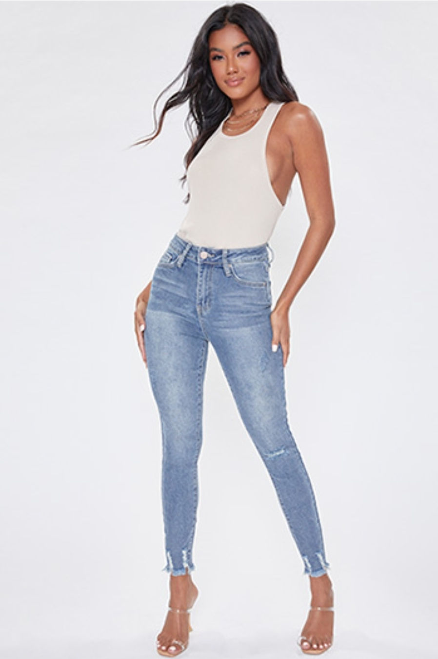 Thumbnail: Vintage High Rise Cropped Jeans