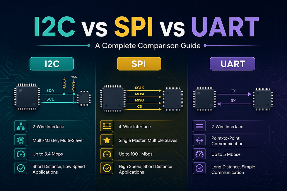 I2C vs SPI vs UART: Which Communication Protocol Should You Use?