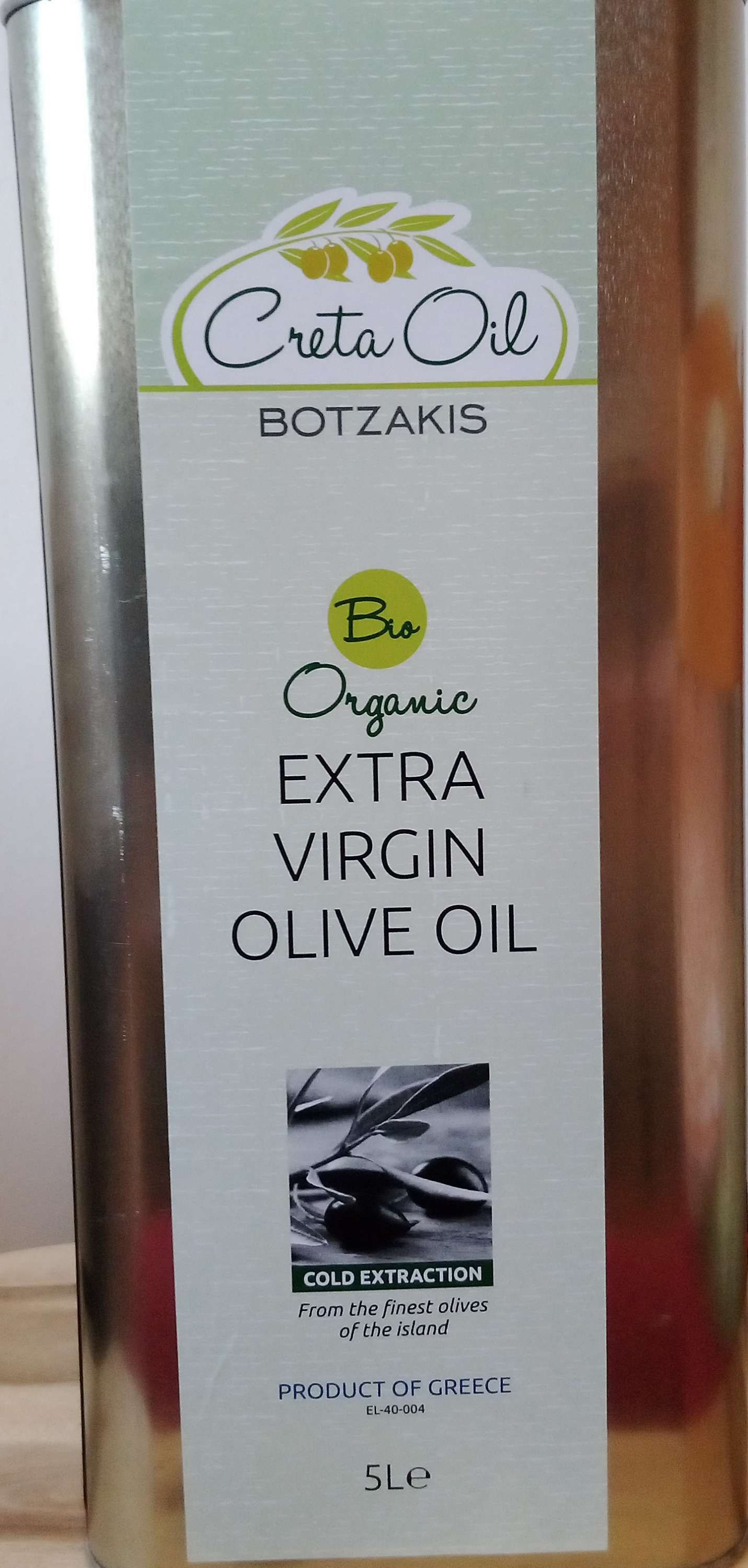  Bio Organic Extra Virgin Olive oil ,5 L Kanister
