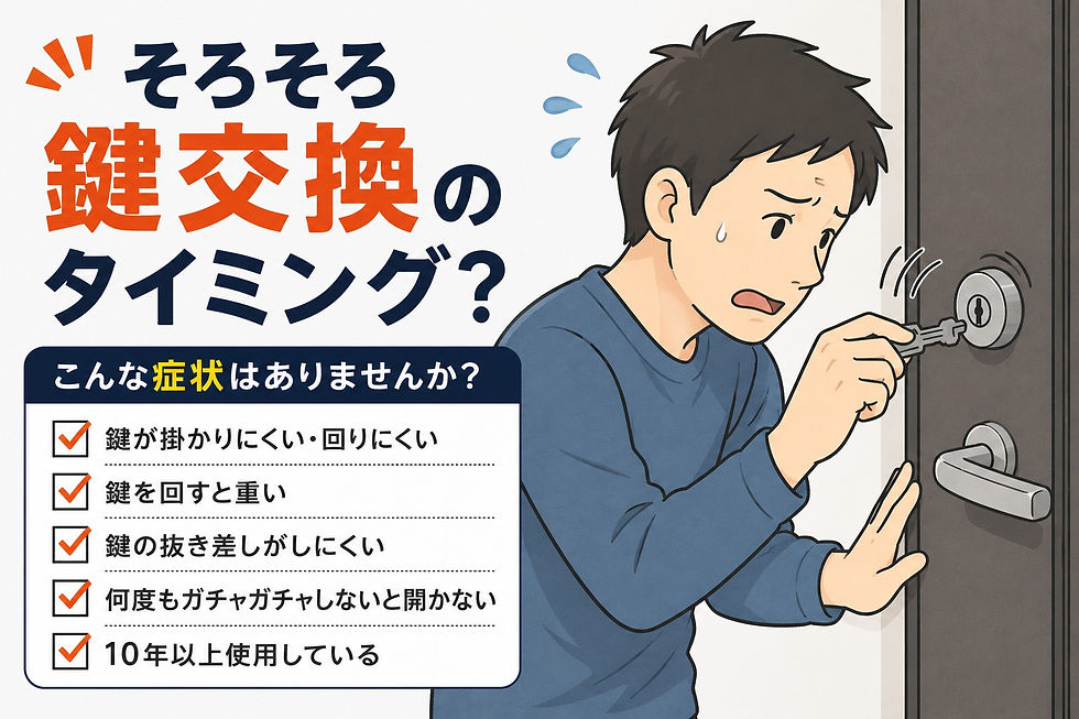 こんな症状が現れたらそろそろ鍵交換
