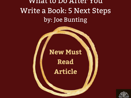 Great Article: What to Do After You Write a Book: 5 Next Steps by Joe Bunting