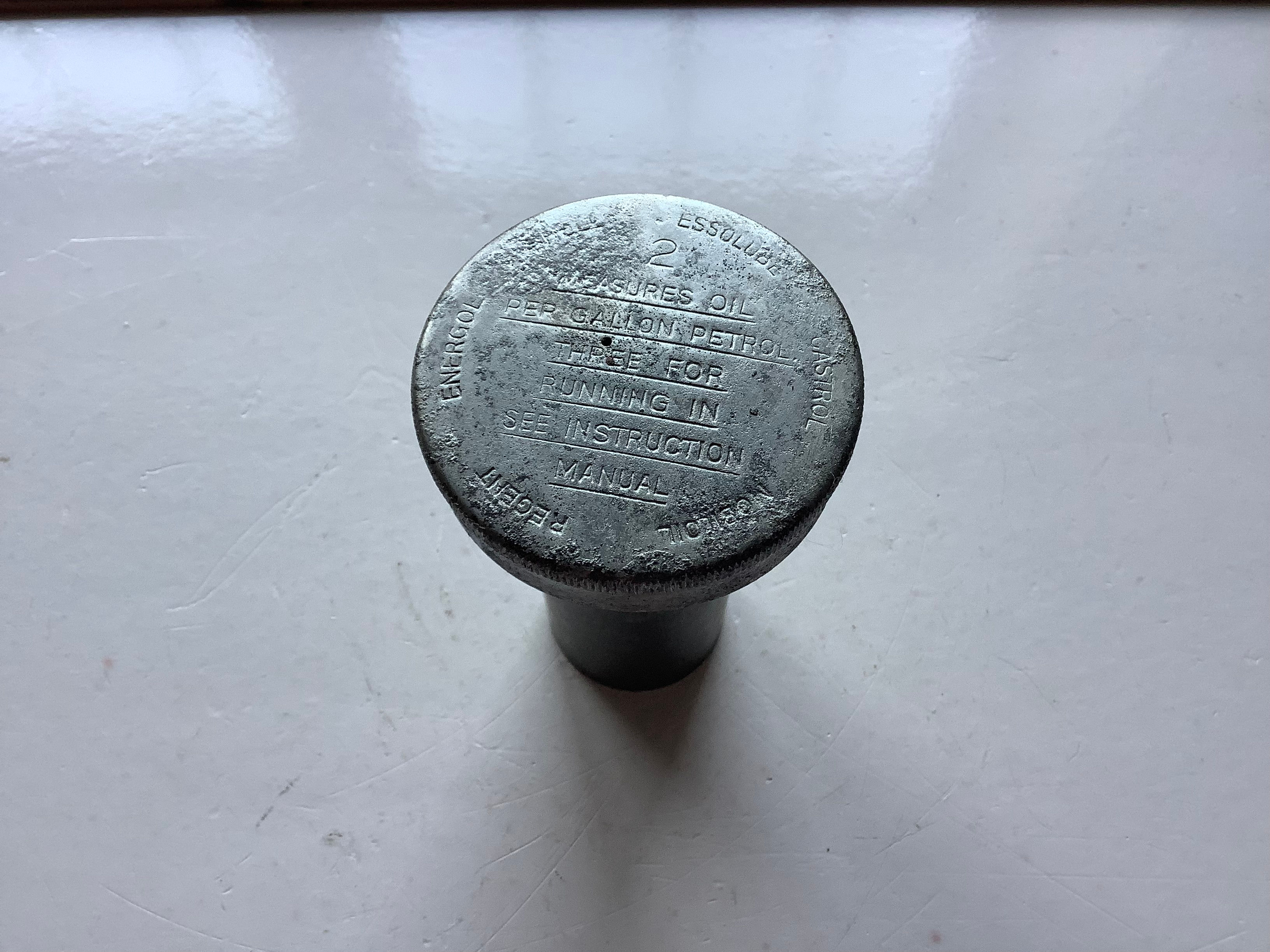 Used Bantam Fuel Tank Cap With Oil Mixture Measurement. No:3
