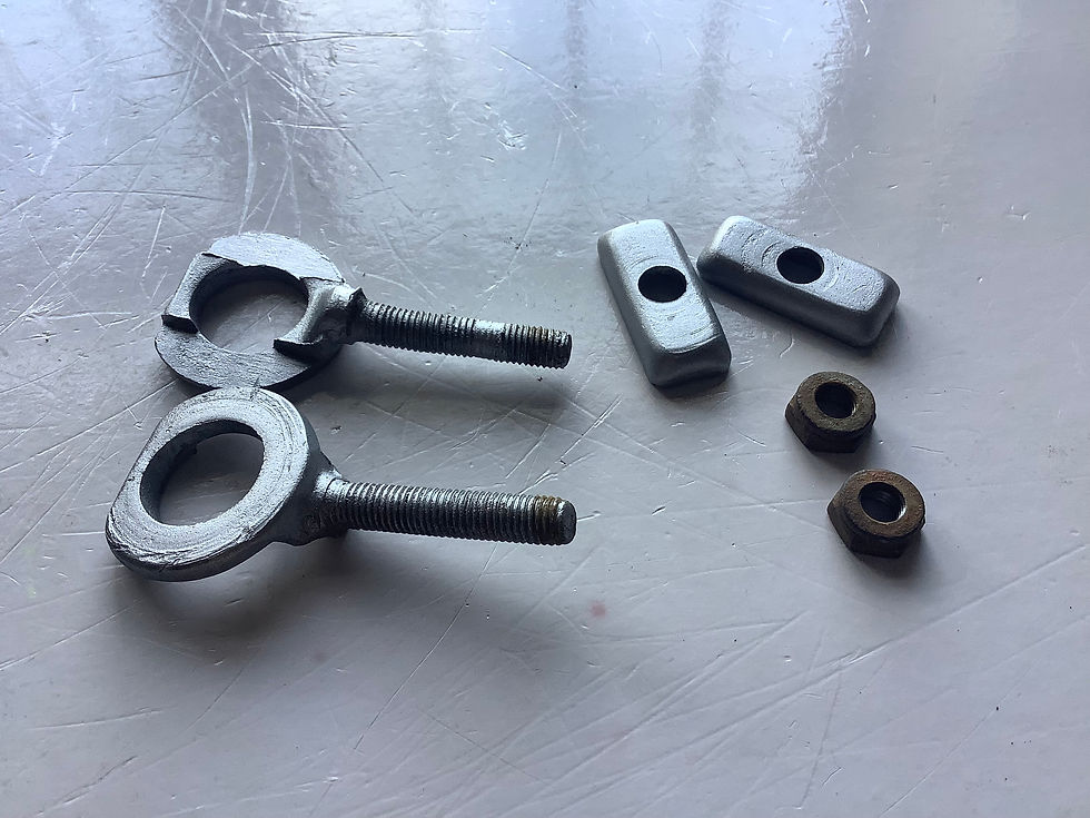 Thumbnail: Used Rear Chain Adjusters & End Covers: 90-6220, 90-6221