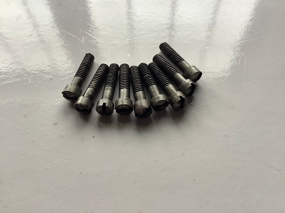 Thumbnail: Used Set Of 9 Slotted Timing Case Screws