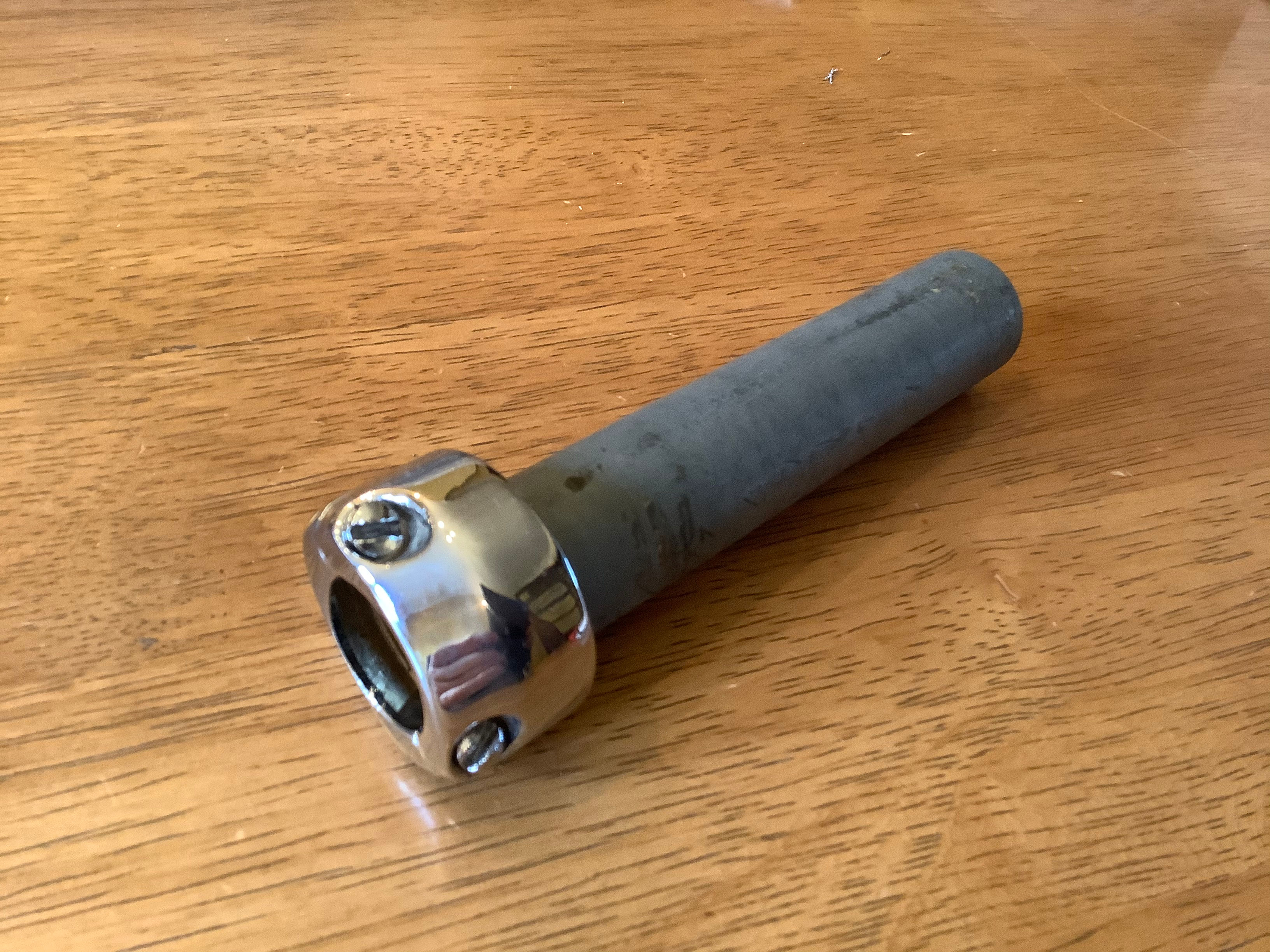 Used Metal Throttle Twist Grip, 7/8" Handlebar.