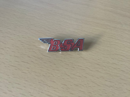 Red Bsa Lettering BSA Red 'Wing' Cut-Out Lapel Badge. LB13A | Motorcycles & Spares
